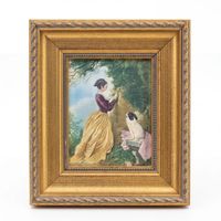 Miniature Cadre Béguin Lausanne | Vintage Gold Barock