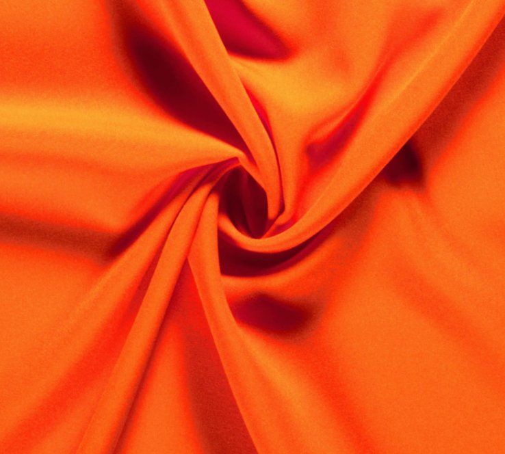 Stoffe: Polyester Stretch uni neon orange – Neu (gemäss Beschreibung) aus Breitenbach von Hirzefaeger