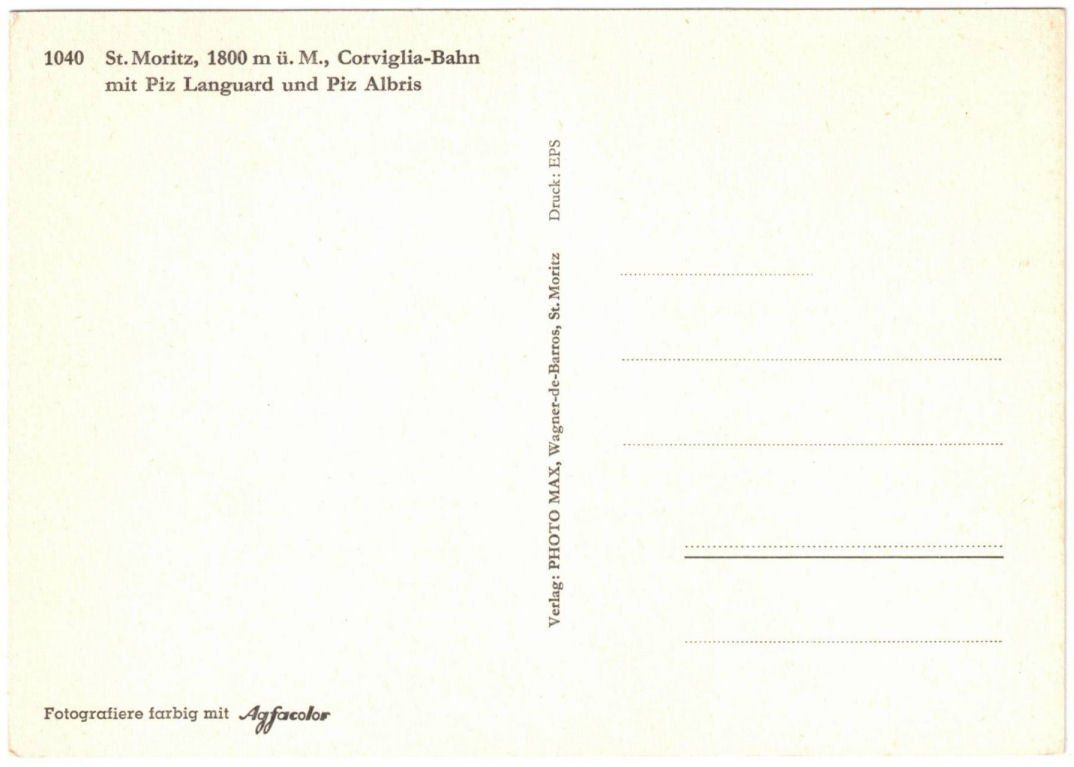 Cartes postales: St. Moritz - Standseilbahn Corviglia – D'occasion à Binningen par Mountainrider 1