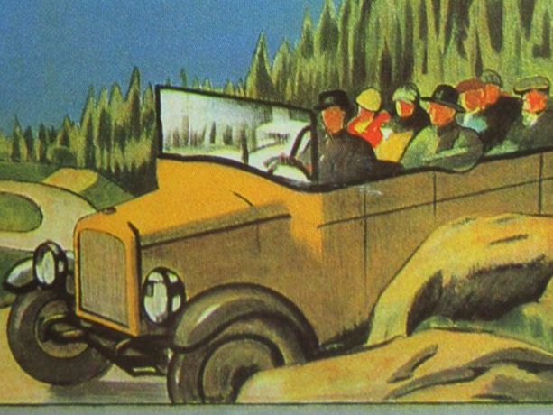 Cartoline postali: SAURER POSTAUTO CABRIO AK 1925 – Usato da Ettingen venduto da Hausi4711 1