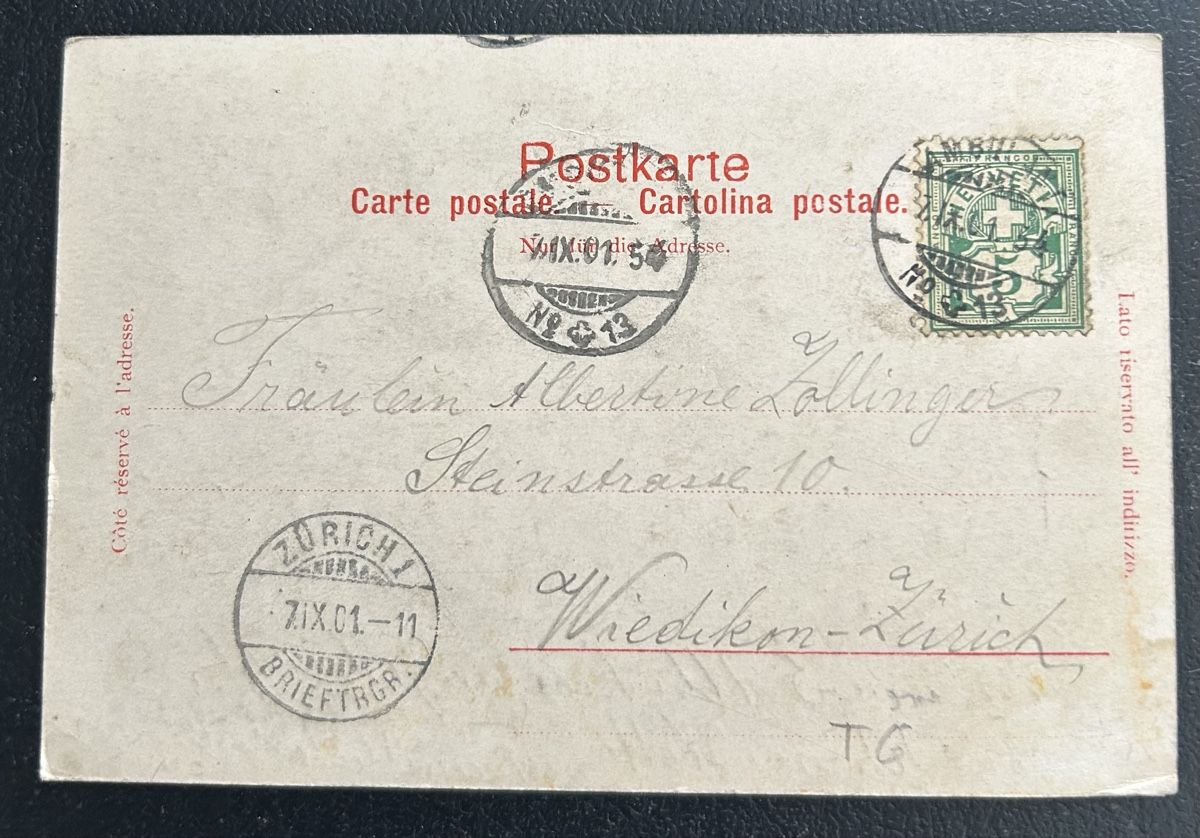 Cartoline postali: AK Frauenfeld 1901 – Usato da Horw venduto da Tellbub 1