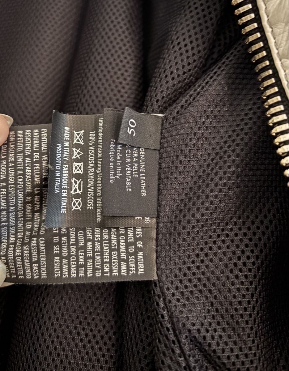 Gucci Giacche: Gucci Vintage Leather Jacket, Black, White & Grey – Usato da Basel venduto da suz_6bsc 5