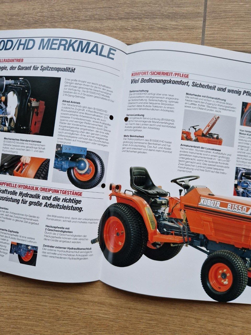 Trattori: Original Prospekt Kubota Traktor B1550D/HD – Usato da Dürnten venduto da Bachtel84 1
