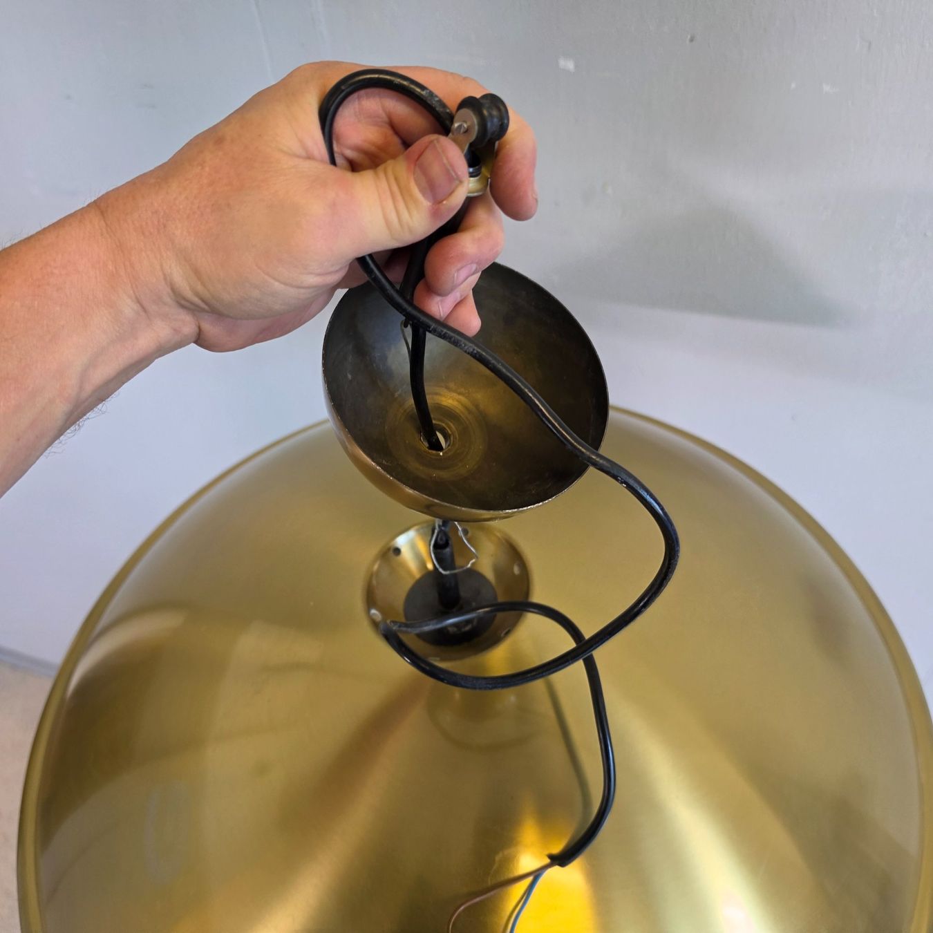 Lampadari & plafoniere: Vintage Ceiling Lamp, Brass, MCN Messing Hängelampe Leuchte – Usato da Nottwil venduto da Wondewa-Shop 5