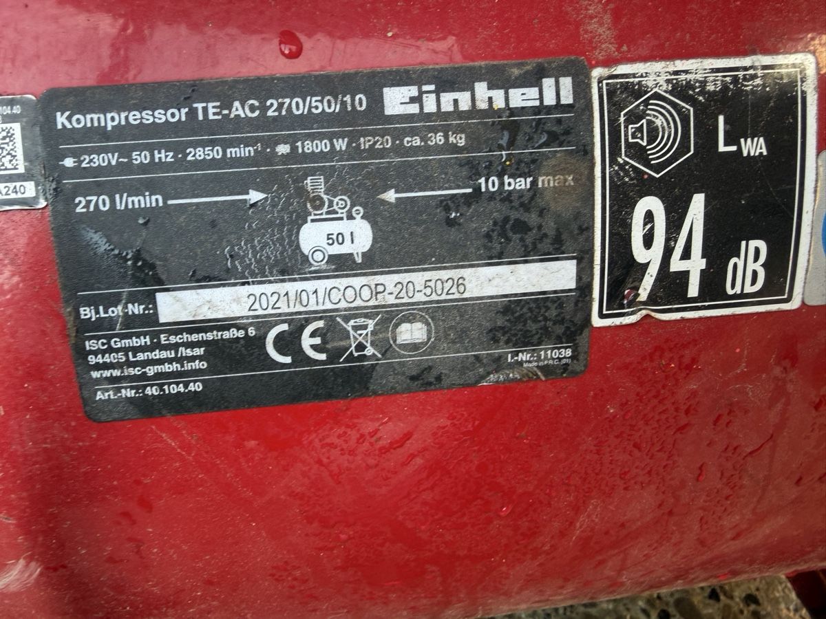 Einhell Kompressoren: Kompressor  – Gebraucht aus Niederbipp von baggerch 3