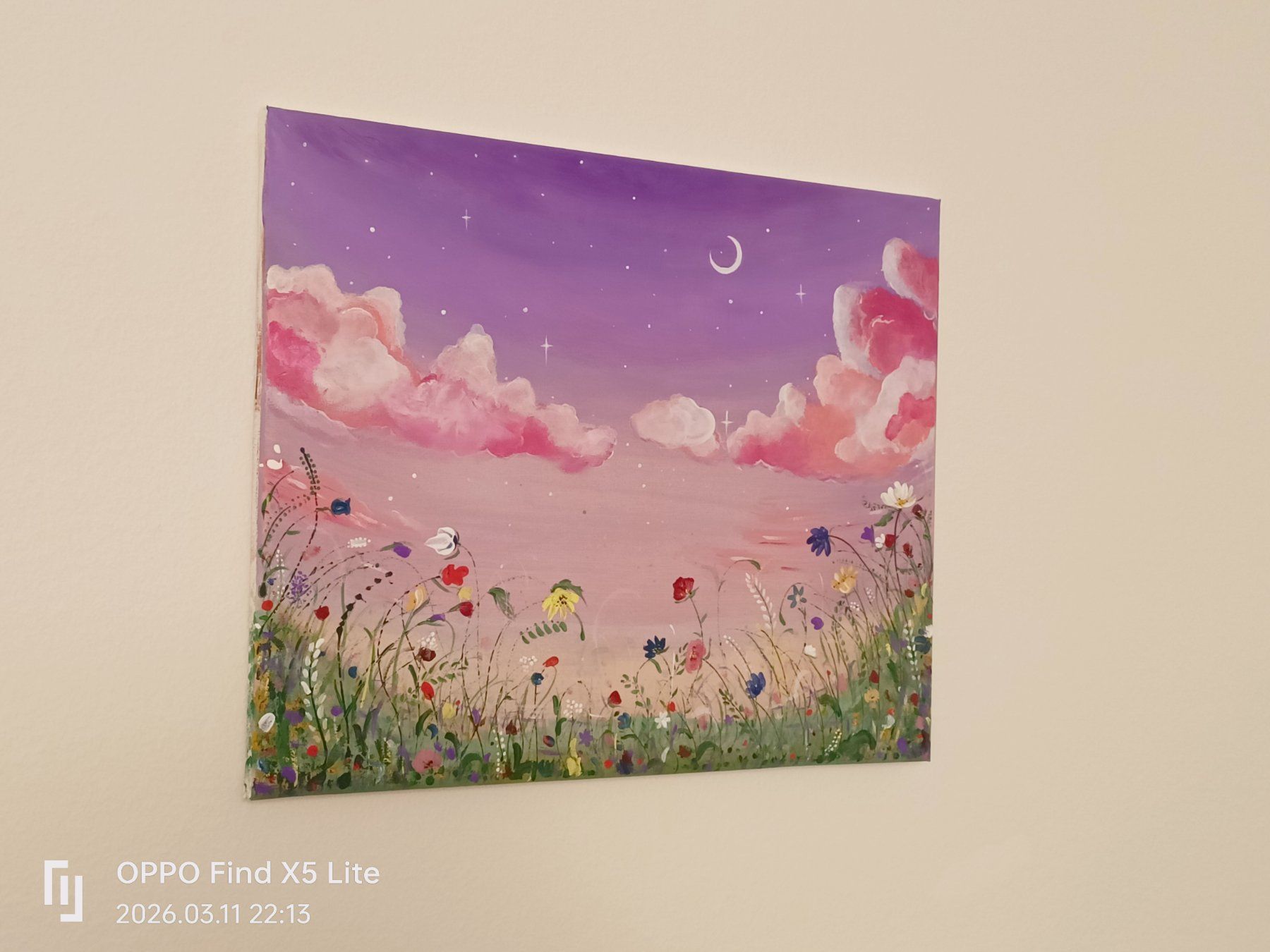 Gemälde: Violetter Nachthimmel – Acrylbild – Neu und originalverpackt aus Luzern von liy_2xms 1