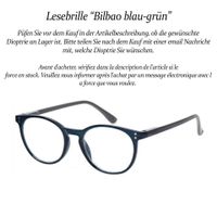 Lesebrille Bilbao blau/grün +5.0