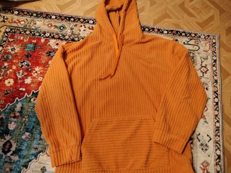 Trendiger Cord Hoodie, Orange, Grösse M - Neuwertig!