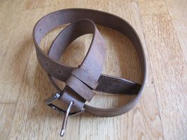 HerrenGürtel, Lederimitat, braun, 110 cm, NEU