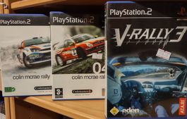 V-Rally et Colin McRae Rally PS2, lot de 3 jeux Auto