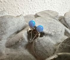 Opal Ohrstecker Kugeln Sterling Silver 925 - rund Ø : 5mm