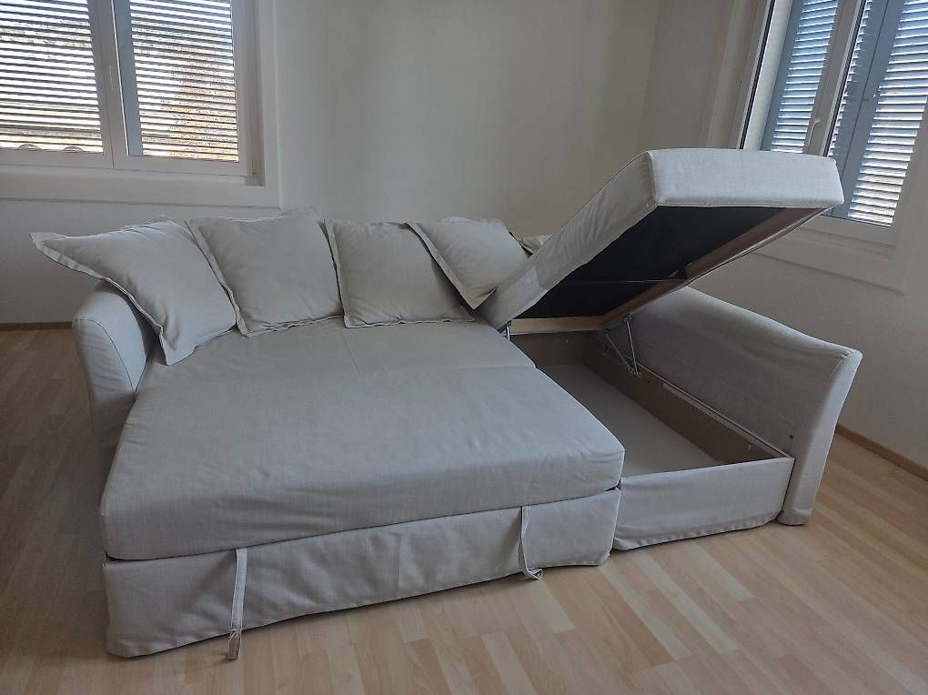 Divani: Beige Ecksofa mit Schlaffunktion & Stauraum 230x150cm – Usato da Zürich venduto da vec_6r9d 1