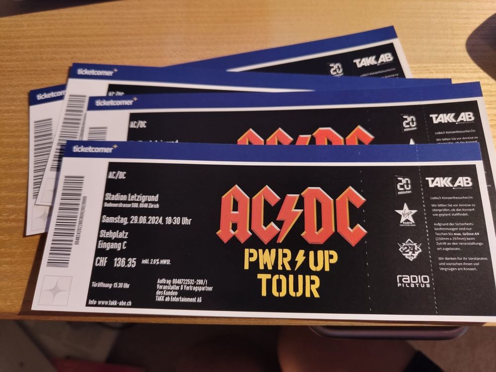 1 Billet ACDC place debout | Kaufen auf Ricardo