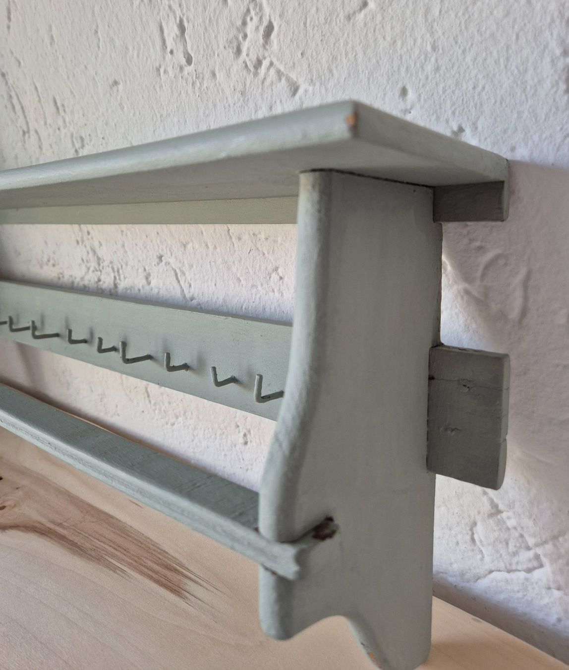 Scaffali: Wandregal mit Haken, Shabby Chic Stil – Nuovo (secondo la descrizione) da Bern venduto da aronari 1