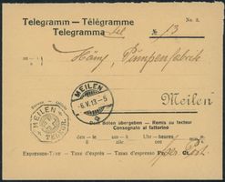 ZH Meilen - Telegraphenstempel - Stabstempel - Brief