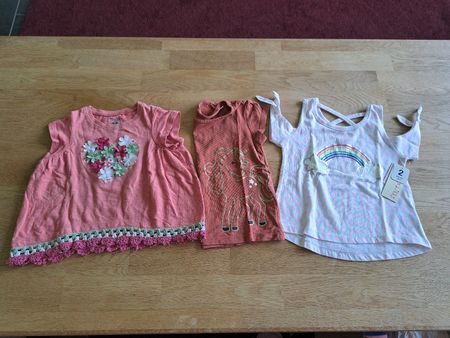 3 Tshirts Gr. 92/98 Rosa Einhorn Rainbow 🌈