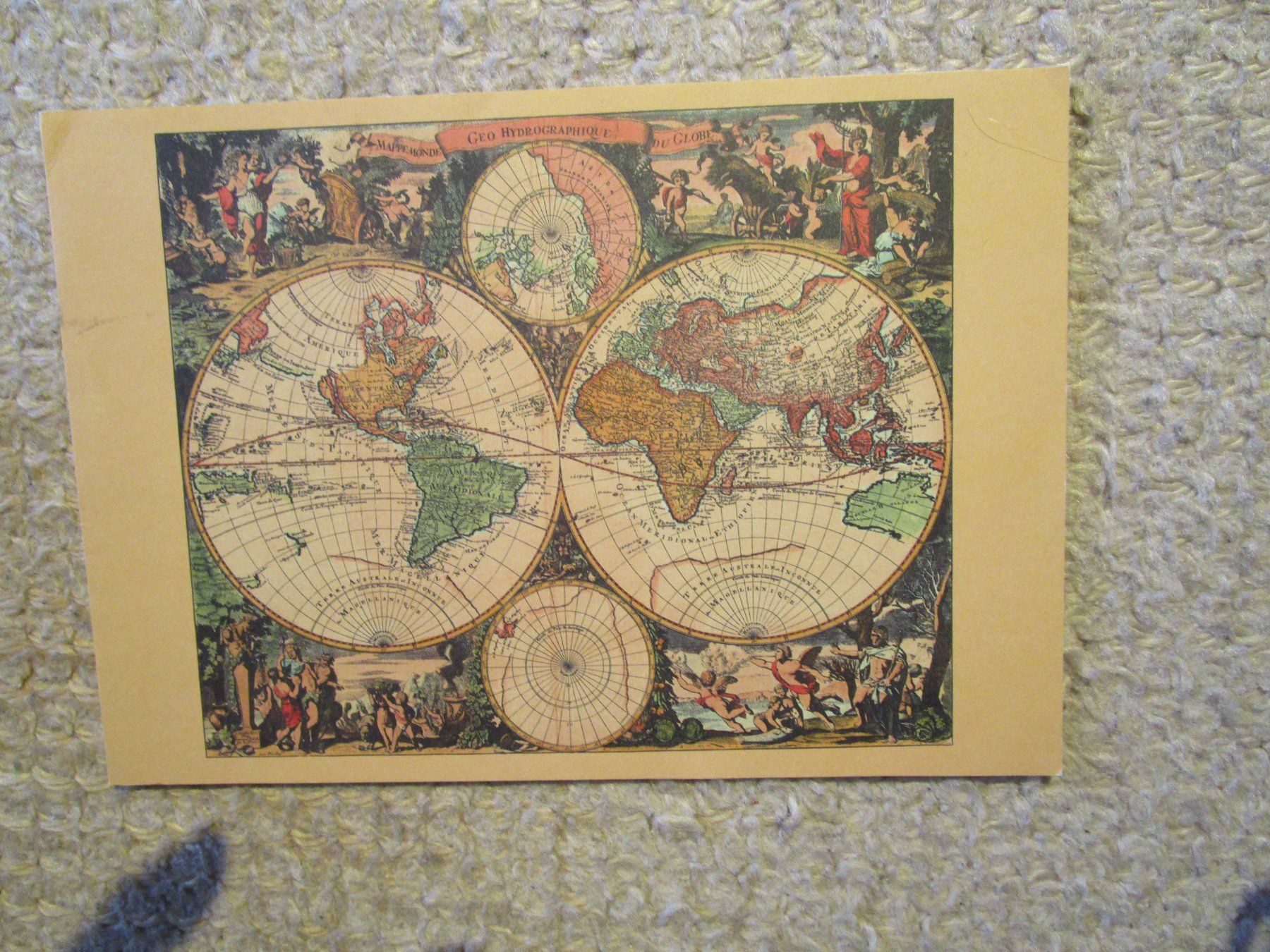 Cartoline: Mappemonde de Gérard Valck  Amsterdam vers 1702 – Usato da Matran venduto da madren