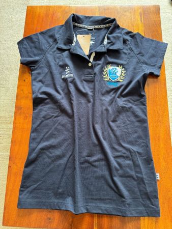 POLOSHIRT DAMEN GCZ RUGBY, GR.M, LONGSHIRT, DUNLELBLAU