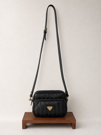 Original Maison Mollerus Schwarze Umhängetasche