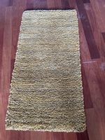 Teppich, einfarbig, gelb / senffarben, 72x142 cm