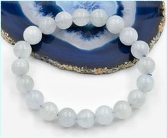 ♛ Aquamarin Stretch Armband ca. 9.6mm