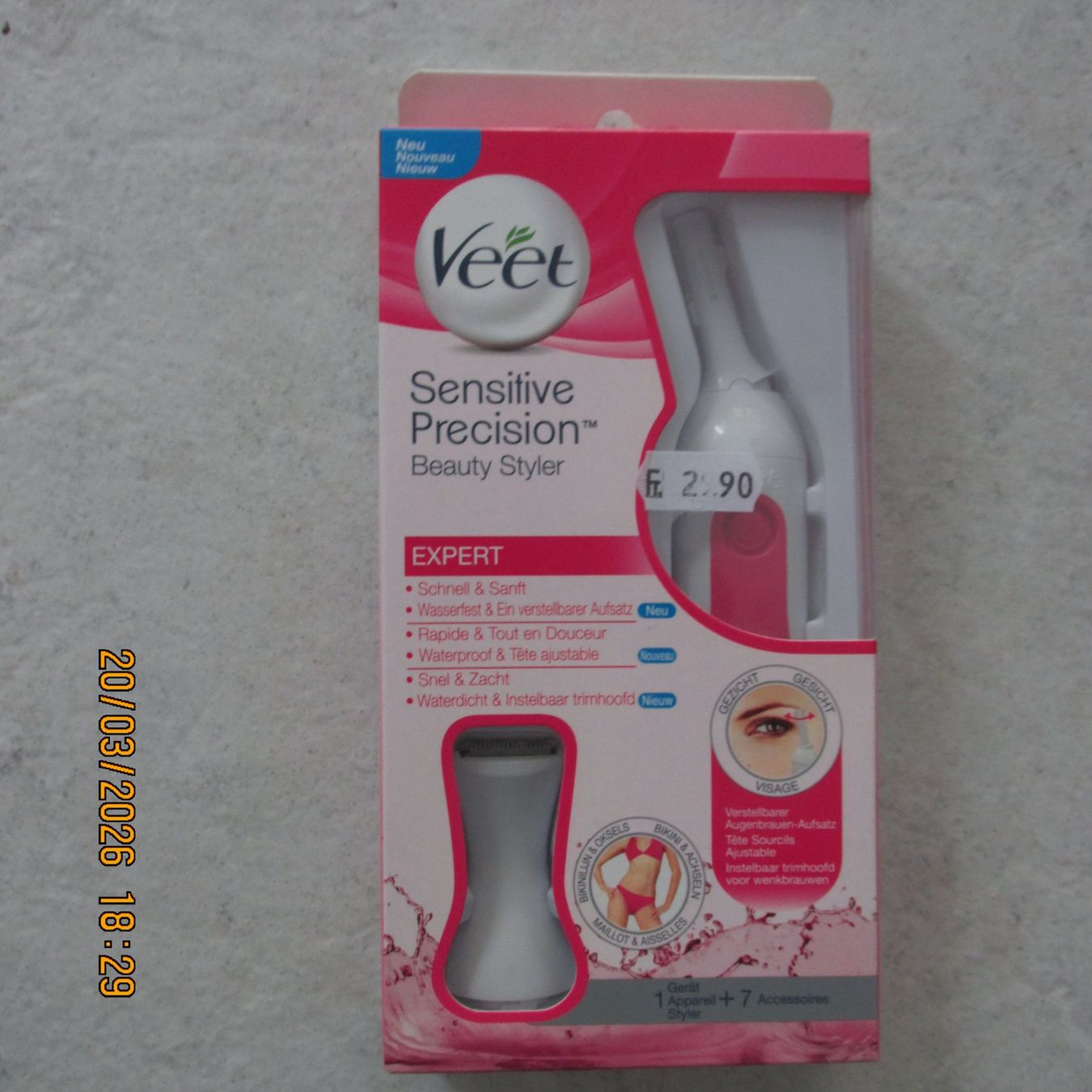 Veet Cura del viso: Veet Sensitive Precision Beauty Styler - Neu & Original – Nuovo e nell'imballaggio originale da Galgenen venduto da Forflowers