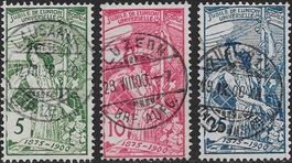 1900 UPU Nr. 77B-79B Serie Vollstempel lesbar selten ab 1.-