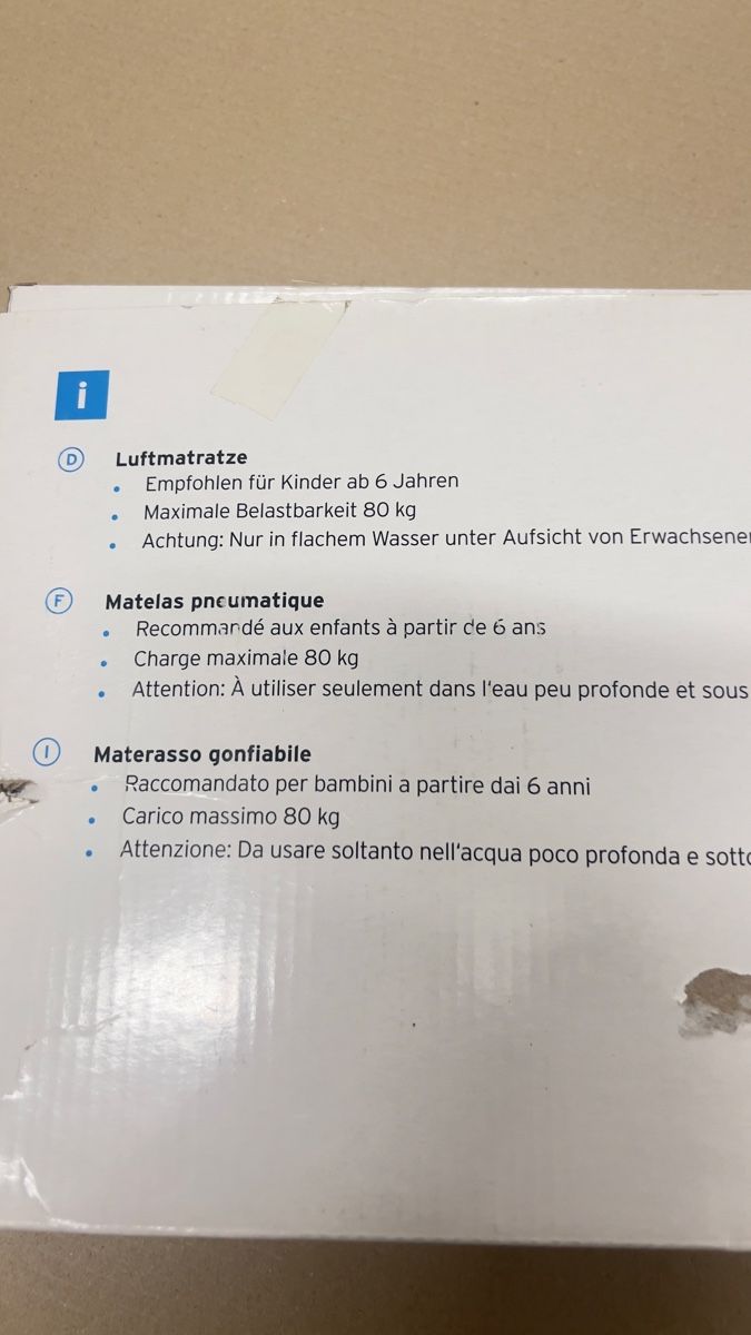 Piscine: Luftmatratze – Nuovo e nell'imballaggio originale da Matzingen venduto da D.MM 1