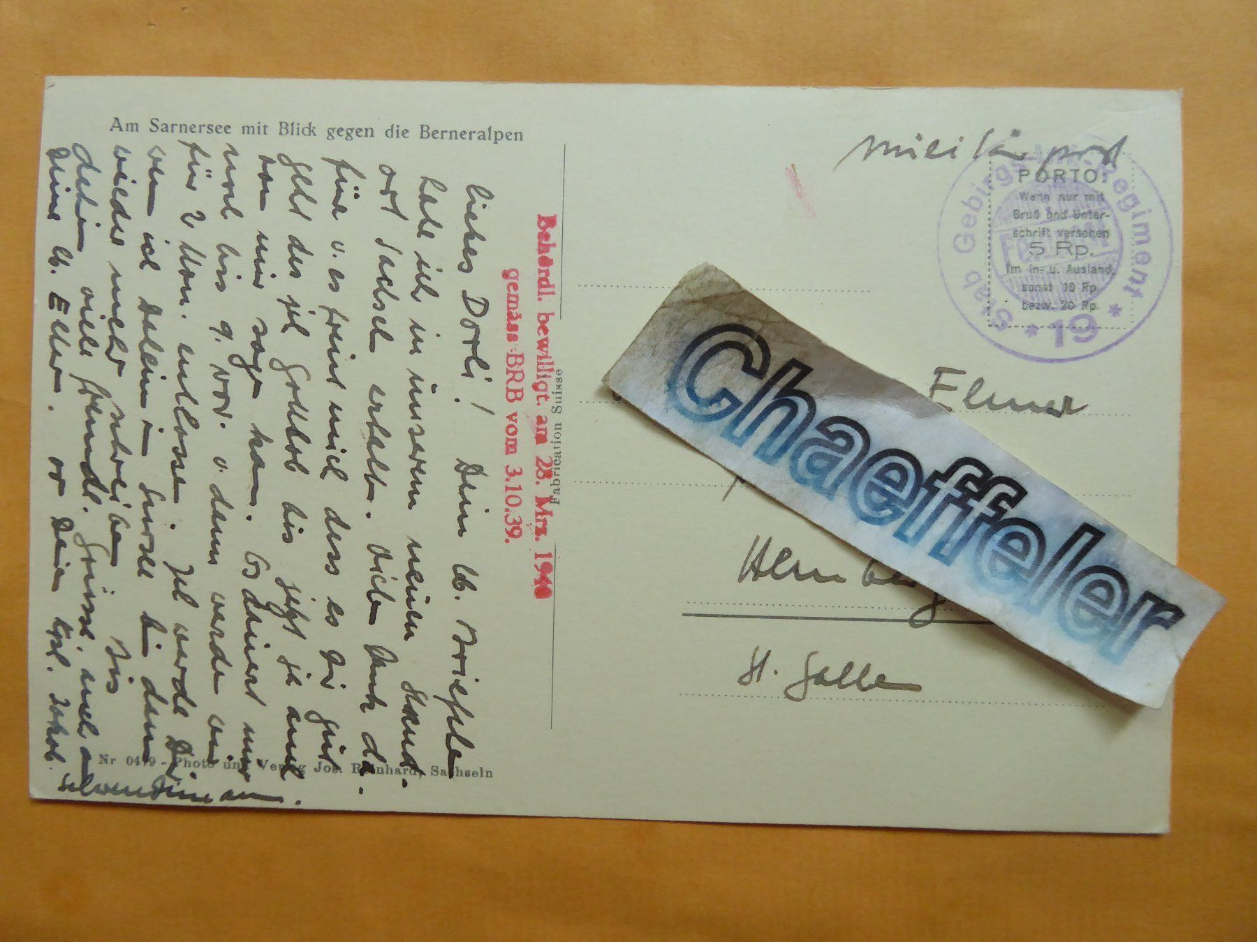 Cartoline postali: Am Sarnersee mit Blick gegen die Berneralpen – Usato da Zürich venduto da Chaeffeler 1