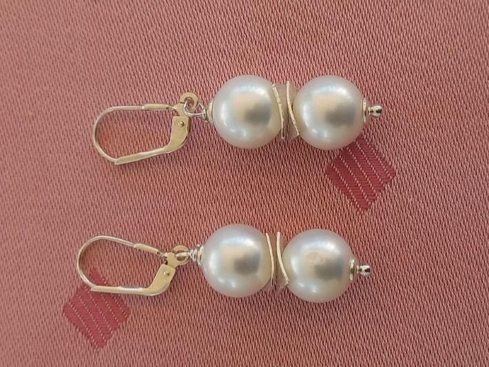 Orecchini pendenti & Orecchini a lobo: Ohrhänger Muschelkern Perlen, 925 Silber – Nuovo e nell'imballaggio originale da Winistorf venduto da acreativ2 1
