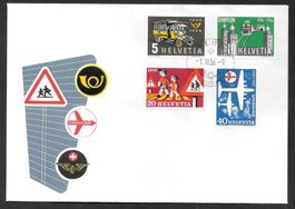 FDC Serie 324 - 327 ET Bern 1.3.1956 Deutsch