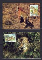 Laos MK und FDC sowie Satz mit Tigern