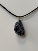 Schnee Obsidian Halskette