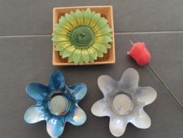 schöne Deko “Blumen” Kerzen, Kerzenhalter ***NEU***