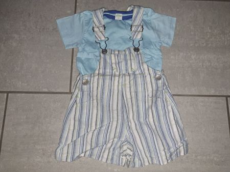 Süsses Sommer-Set, Trägershorts mit T-Shirt, Grösse 68 NEU