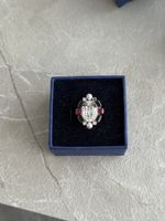 Wunderschoener Swarovski Cocktail Ring, Vintage Stil!