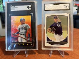 4 MLB Karten - Jeter, Fried, Sierra, Fairly - alle gegradet!