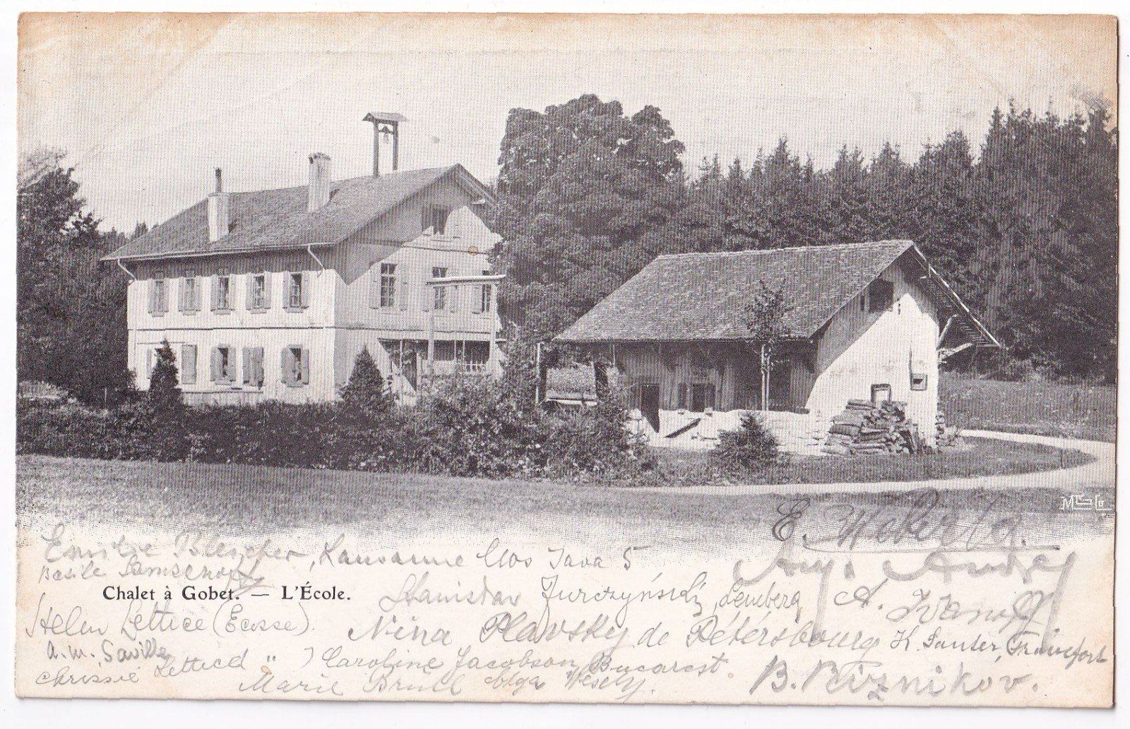 Cartoline postali: Lausanne Chalet à Gobet 1910 – Usato da Rapperswil SG venduto da INTELVI