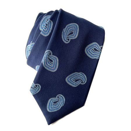 Kravatte Krawatte LANVIN nachtblau-hellblau Vintage 1980s