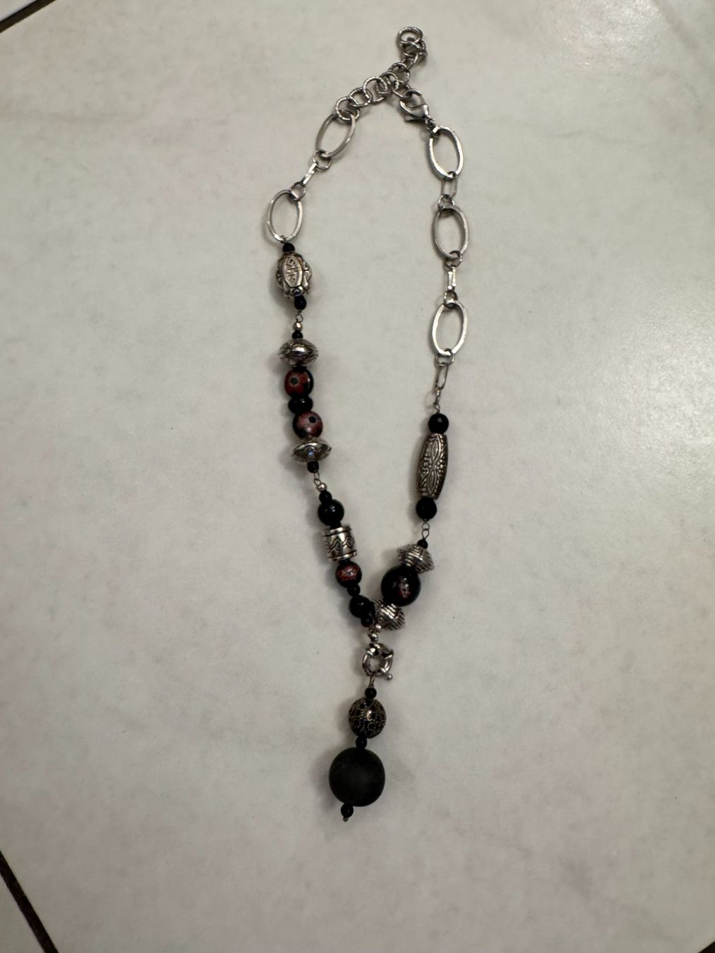 Ketten: NEU: Kette Metall & Keramik Y-Style – Neu (gemäss Beschreibung) aus Maienfeld von Fashion_2009