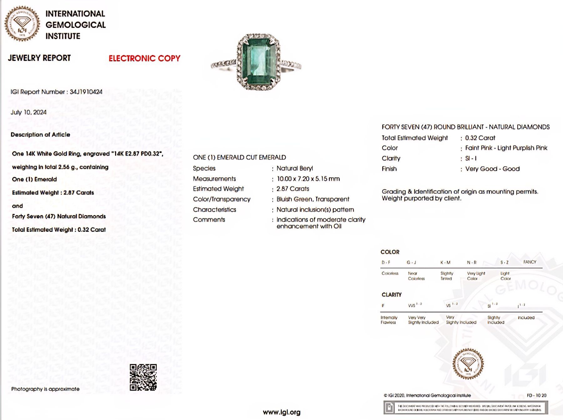 Anelli: Smaragd-Ring 14k Weissgold 2,87ct – Nuovo e nell'imballaggio originale da Illnau venduto da Juwelier_Mahler_GmbH 4