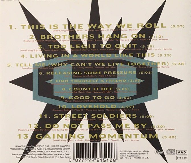 CD: Hammer - Too legit to quit – Usato da Grüningen venduto da azulverde 1