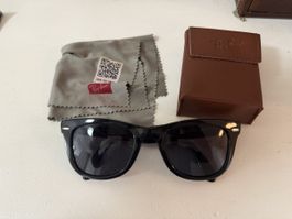Lunettes de soleil Ray-Ban Wayfarer pliables noires