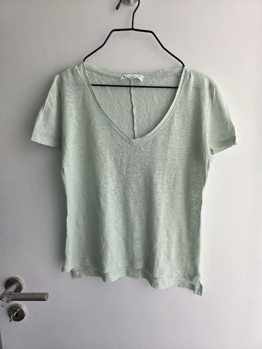 Mango T-shirt: Leinenshirt helles türkis Gr. XS – Usato da Kriens venduto da ..stx..