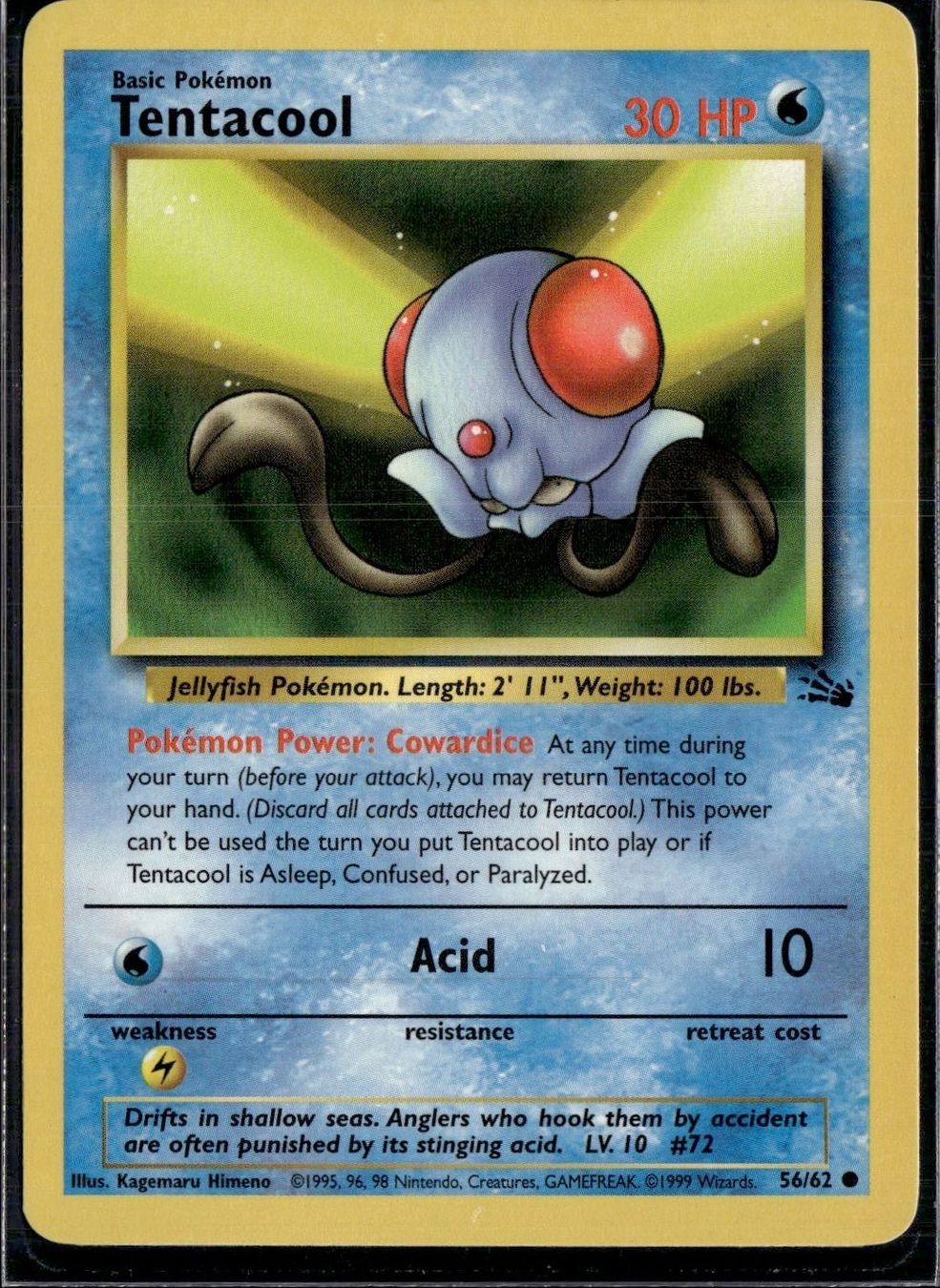 Pokémon Carte collezionabili: Tentacool 56/61 Fossil – Usato da Zürich venduto da pokemon_cards