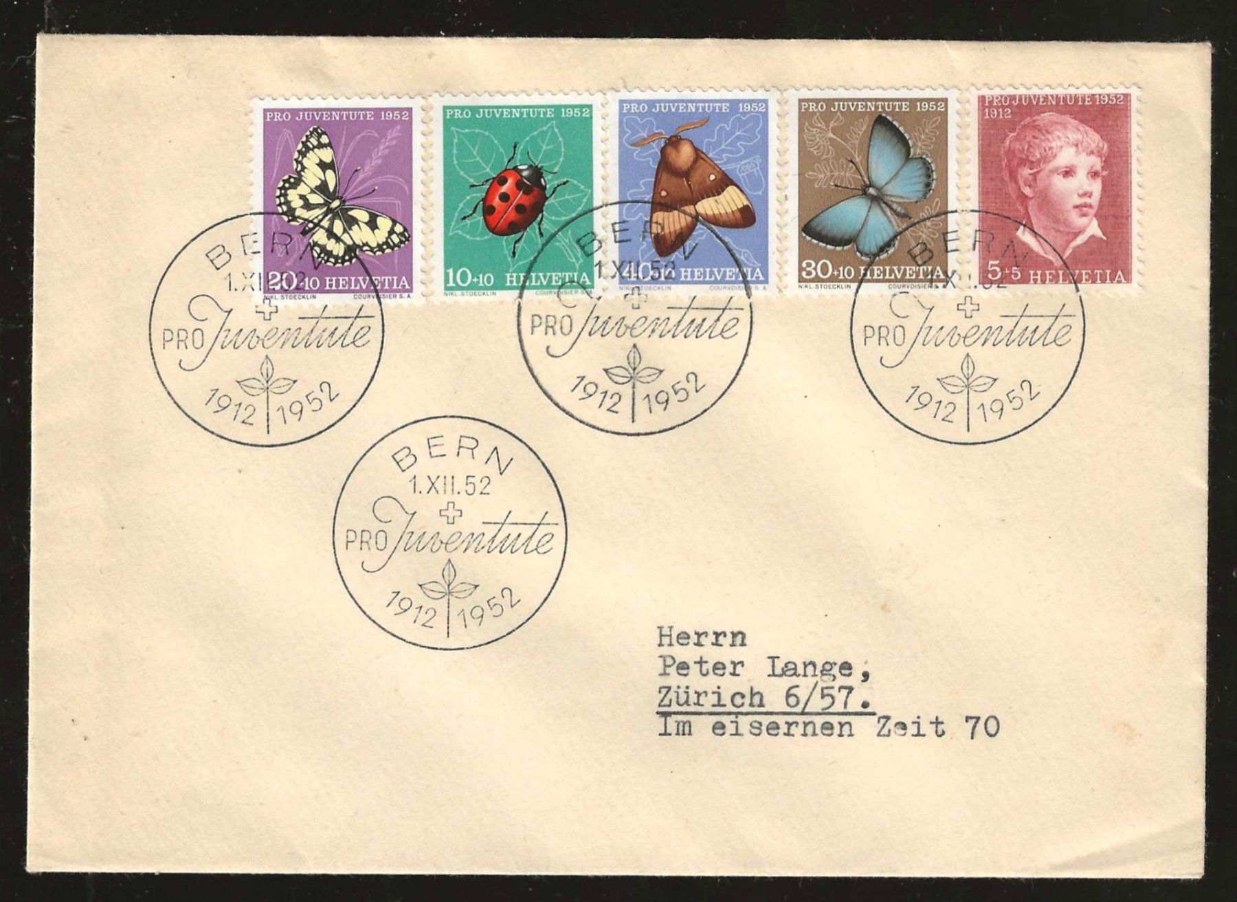 Tutti i francobolli: Pro Juventute Serie 1952 auf FDC – Usato da Gümligen venduto da Geniusbuy