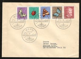 Pro Juventute Serie 1952 auf FDC