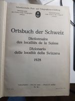 Antikes Buch 1928 Ortsbuch der Schweiz Schweizerische PTT