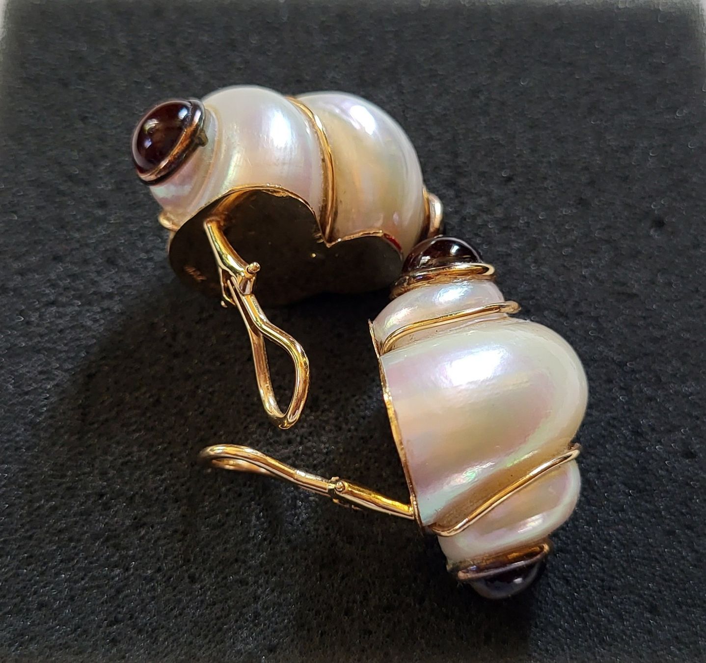 Ohrringe & -stecker: Gold 585 Massiv Perlmutt Ohrclips Mit Steine – Gebraucht aus Wald ZH von Dasilver 2