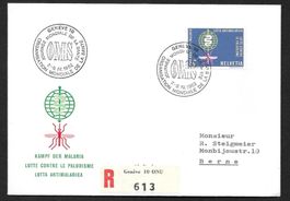 Sonderbrief S. 530 OMS Journée Mondiale Santé Genève 1962